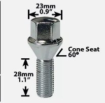 Болт колісний Parts Master 6511051 Jeep Compass, Cherokee; Chrysler 200; Dodge Dart