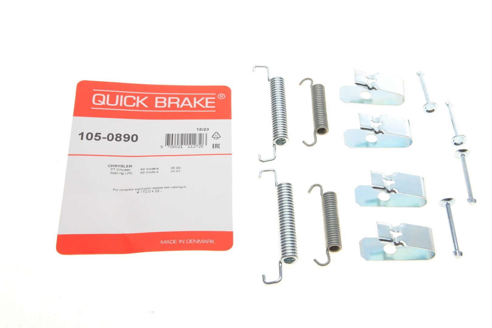 Комплект пружинок колодок ручного гальма QUICK BRAKE 105-0890 Chrysler 300M, PT Cruiser, Neon, Sebring