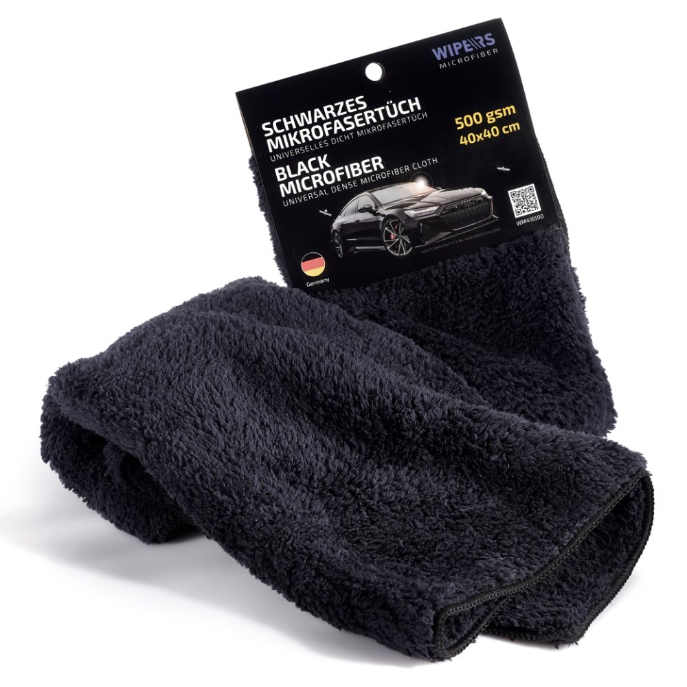 Чорна універсальна серветка з мікрофібри 40х40 см 500 г/м3 WIPERS 500GSM Chevrolet Express 2500; Chrysler 200, 300C, 300M, Aspen, Concorde, Crossfire, Intrepid, LHS, Neon, New Yorker, Pacifica, PT Cruiser, Sebring, Town & Country